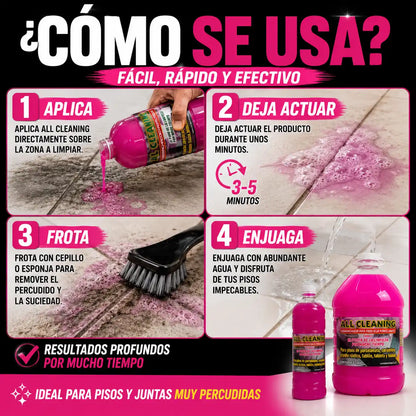 ALL CLEANING LIMPIADOR PISOS Y JUNTAS